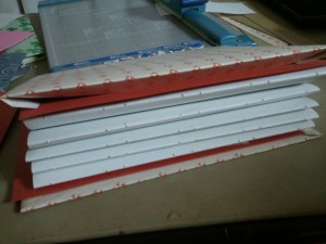 Ready for gluing and sewing