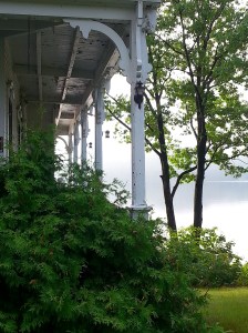 Unimpeded views of a frozen lake are no more. 