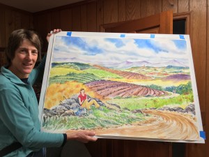 Jane and her masterpiece:) 